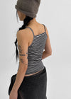 Pube Fleece Striped Sleeveless
