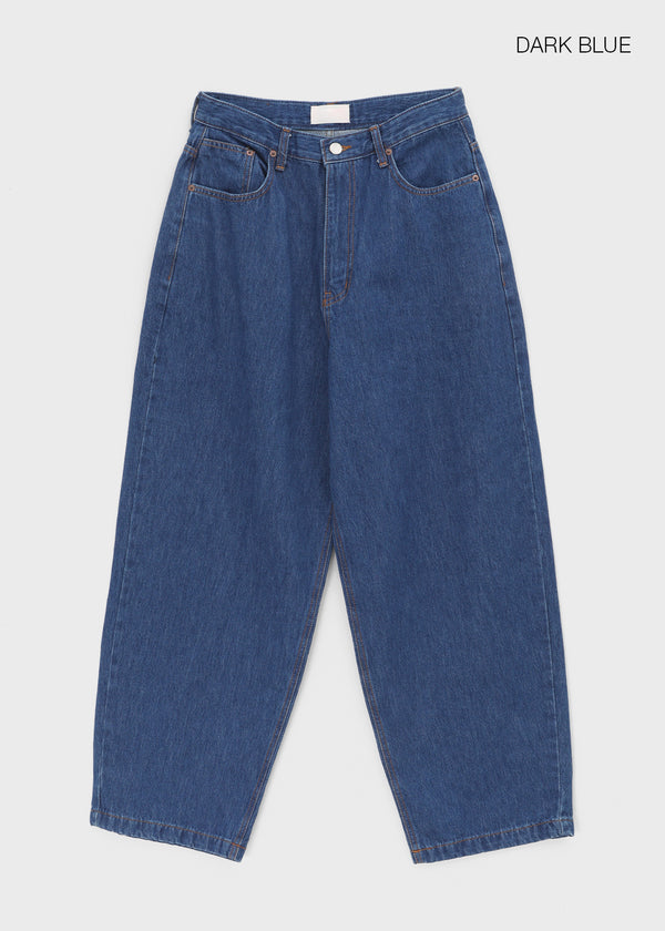 Kiaf Strap Vintage Wide Denim Pants