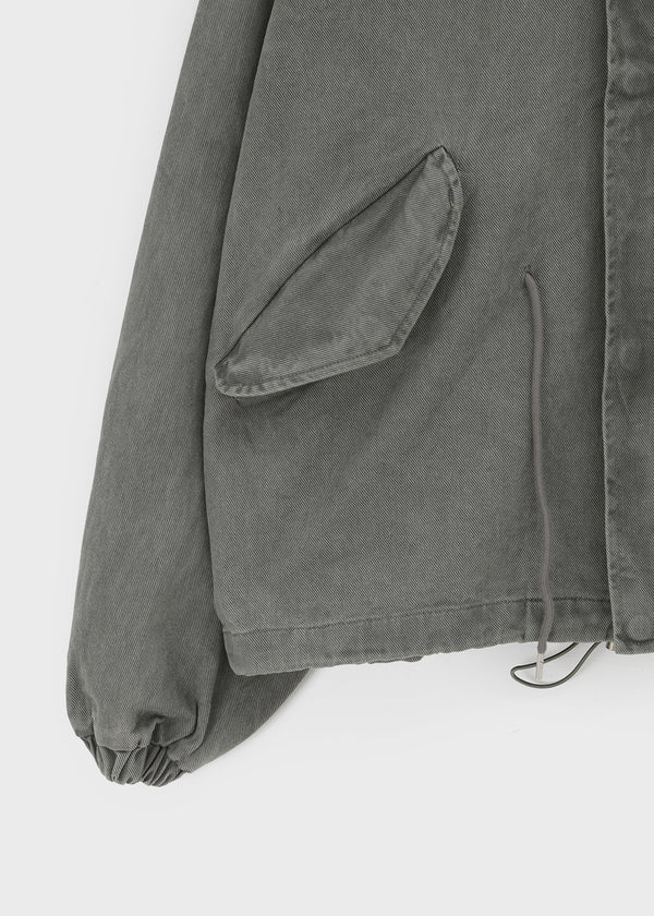 (UNISEX) Chestnut Washed Bomber Jacket