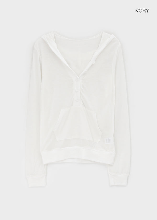 Royto Button Tencel Hoodie