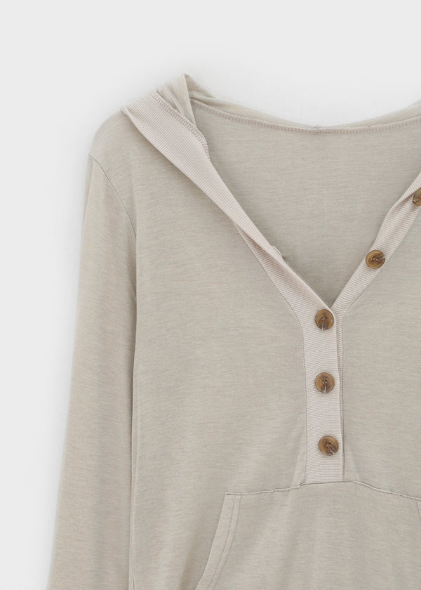 Royto Button Tencel Hoodie