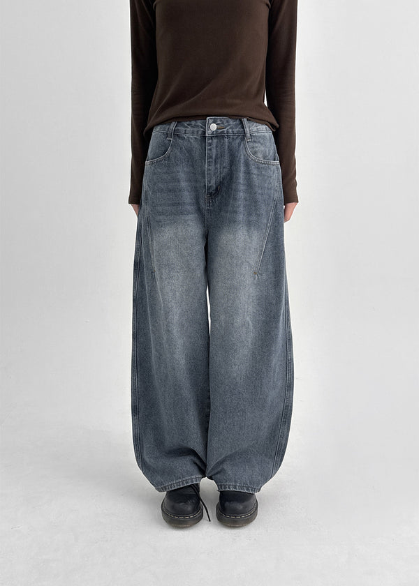 Denew Back Pocket Wide Denim Pants