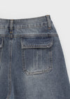 Denew Back Pocket Wide Denim Pants