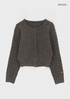 Poilot Cable Wool Knit Cardigan