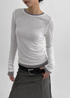 Daingel Layered Tencel Long Sleeve T-shirt