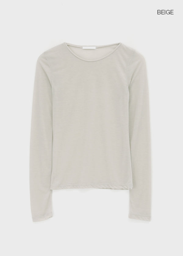 Daingel Layered Tencel Long Sleeve T-shirt