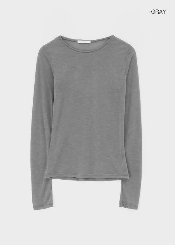 Daingel Layered Tencel Long Sleeve T-shirt