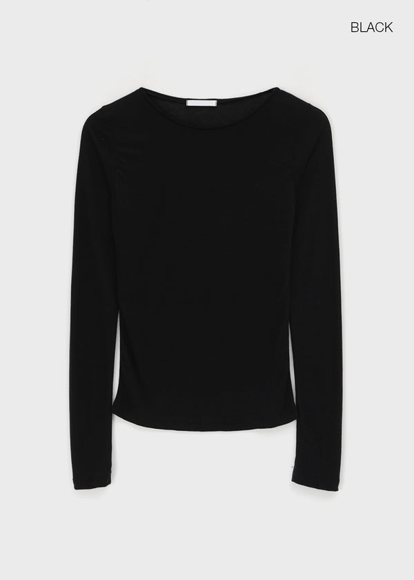 Daingel Layered Tencel Long Sleeve T-shirt