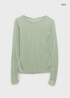 Daingel Layered Tencel Long Sleeve T-shirt