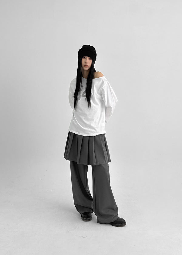 Stoa Pleated Wide Skirt Pants