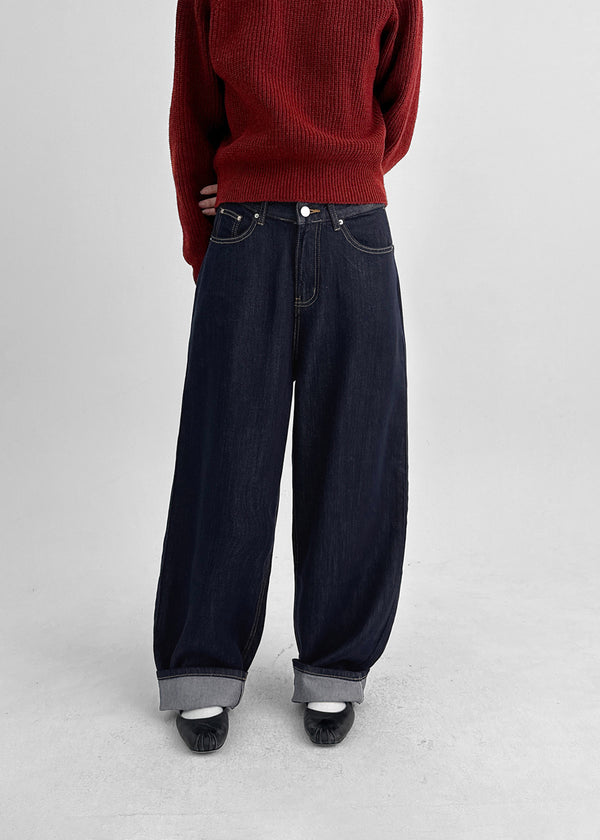 Okiwa Non-fade Bijo Wide Denim Pants