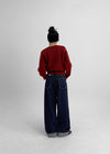 Okiwa Non-fade Bijo Wide Denim Pants