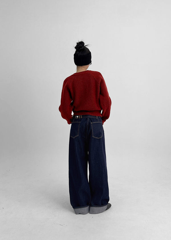 Okiwa Non-fade Bijo Wide Denim Pants