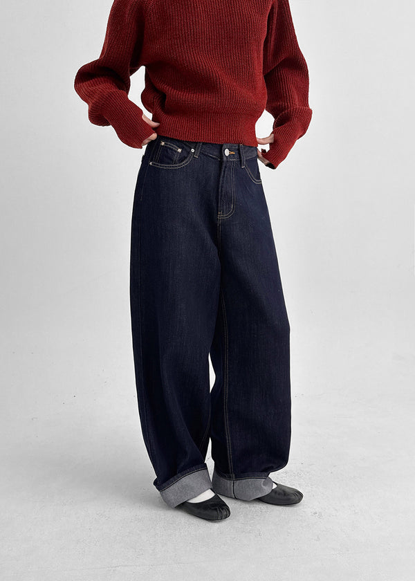 Okiwa Non-fade Bijo Wide Denim Pants