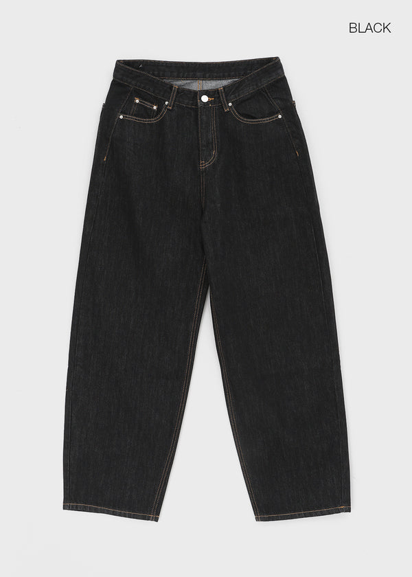 Okiwa Non-fade Bijo Wide Denim Pants