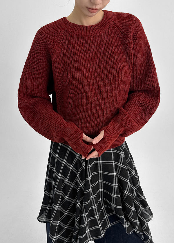 Chestin Check Unbalanced Midi Skirt