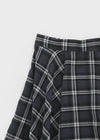 Chestin Check Unbalanced Midi Skirt