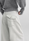 Light Back Pocket Cut Wide Pants
