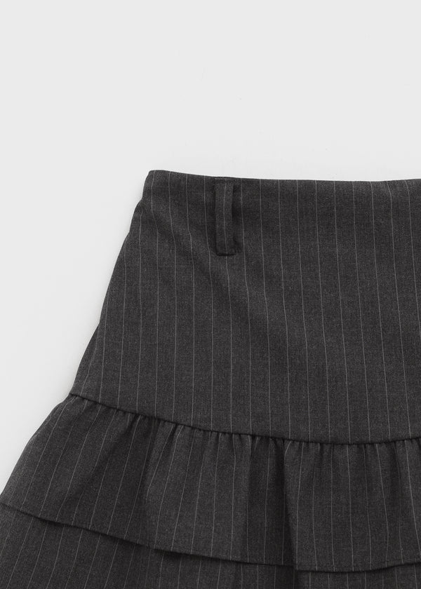 Testo Striped Cancan Mini Skirt Pants