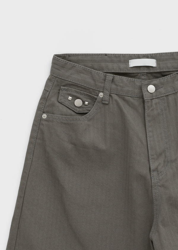 Felnu Stripe Studded Balloon Cotton Pants