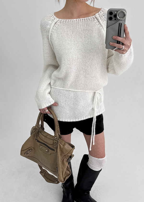 Haongde Boatneck Strap Knit