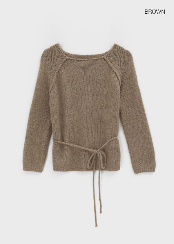 Haongde Boatneck Strap Knit