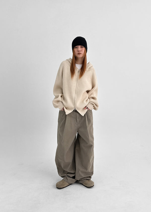 Moet Pintuck Balloon Wide Cotton Pants