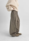 Moet Pintuck Balloon Wide Cotton Pants