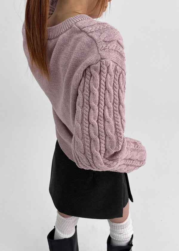 Relet Cable Round Knit