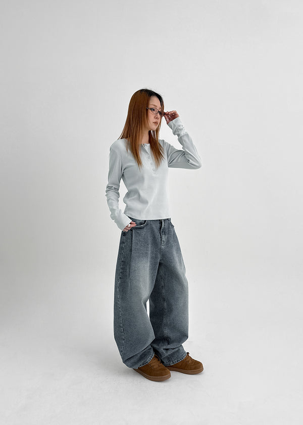 Jandel Henley Neck Long Sleeve Tee