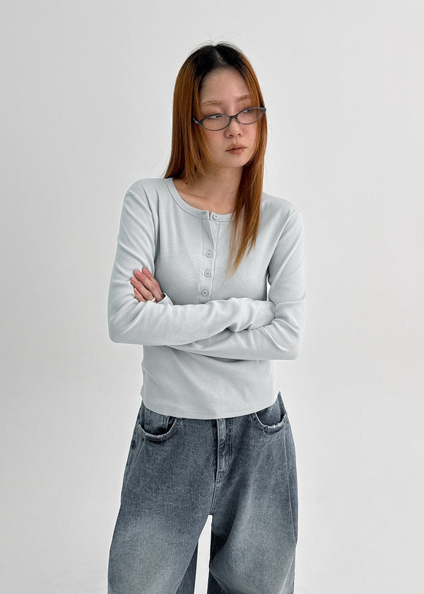 Jandel Henley Neck Long Sleeve Tee