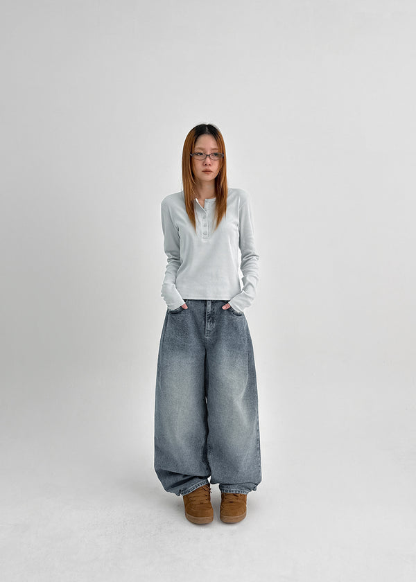 Jandel Henley Neck Long Sleeve Tee