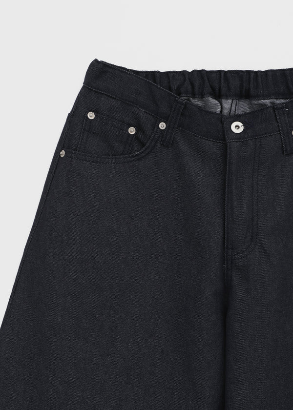 Benem Non-fade Raw Denim Balloon Back Banding Denim Pants