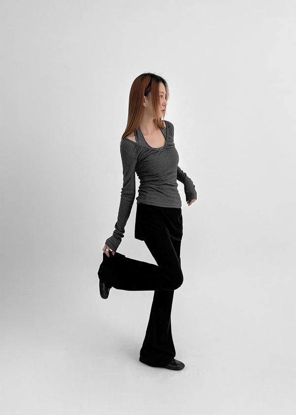 Libya Shirring Banding Skirt Pants