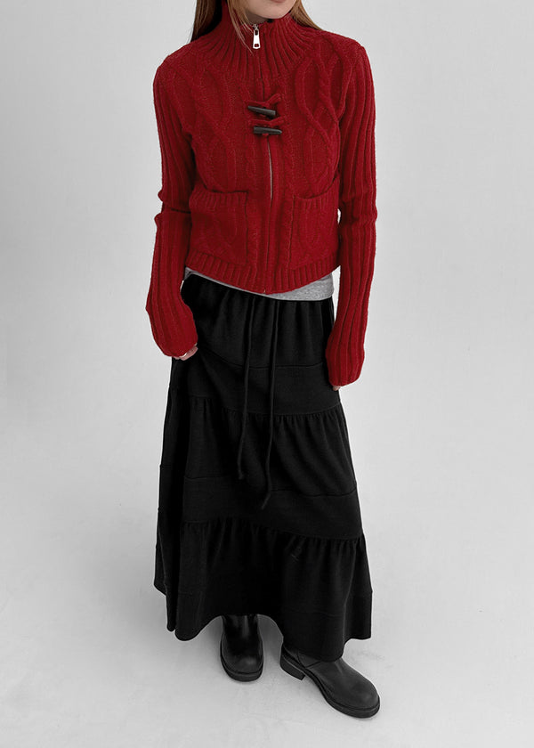 Hendem Duffle Cable Knit Zip-up