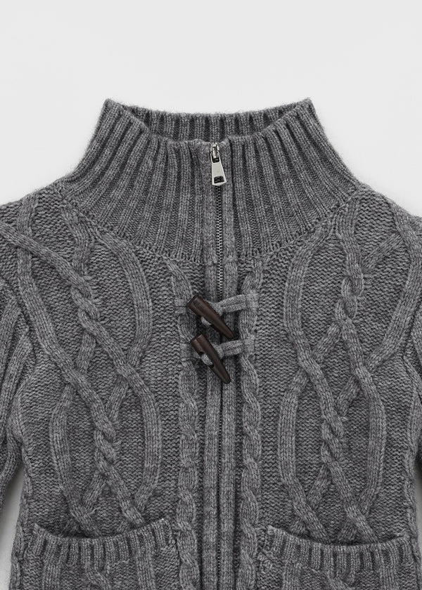 Hendem Duffle Cable Knit Zip-up