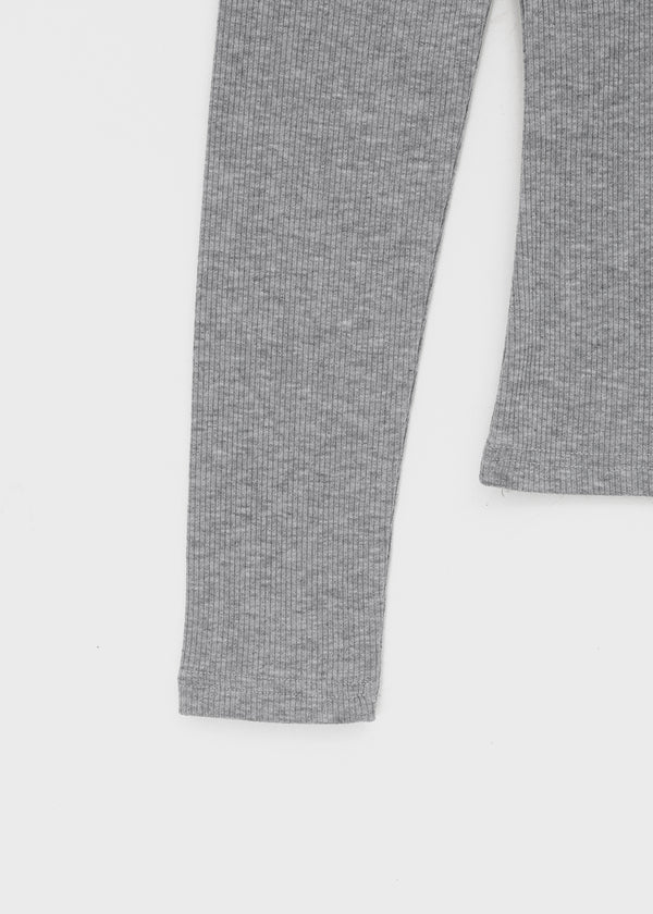 Penic Henley Neck Fleece Ribbed Long Sleeve Tee