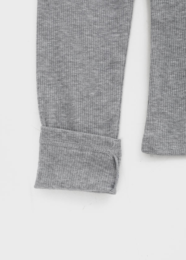 Penic Henley Neck Fleece Ribbed Long Sleeve Tee