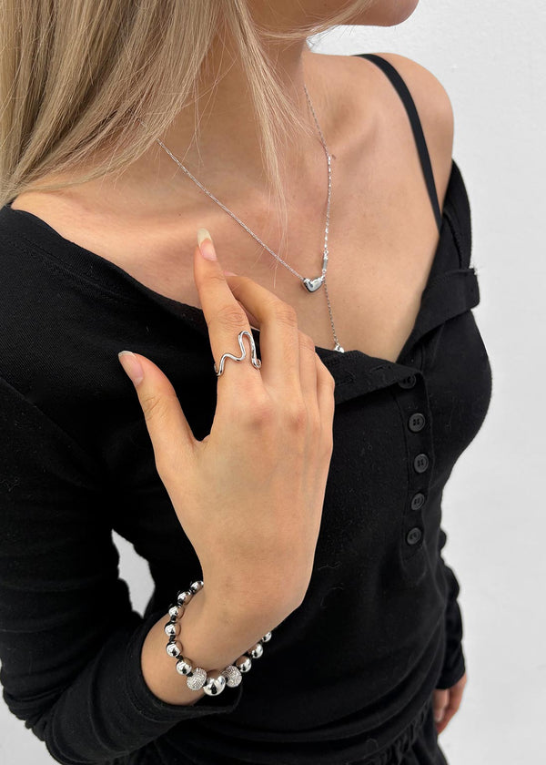 Volbit Silver Ball Strap Bracelet