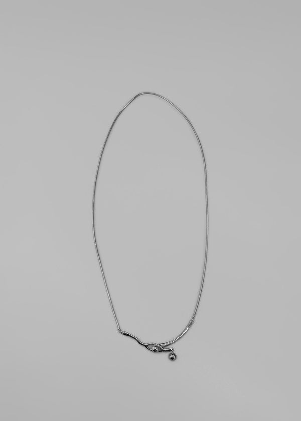 Croan Silver Drop Pendant Necklace