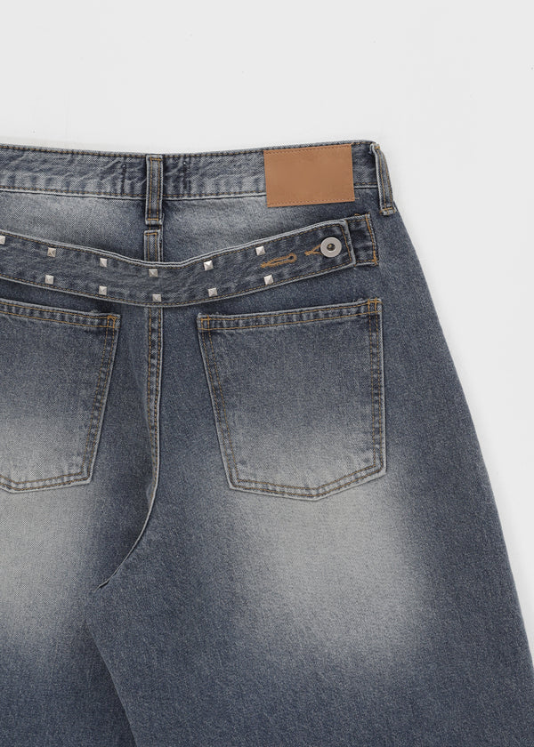 Hatoro Studded Bijo Wide Denim Pants