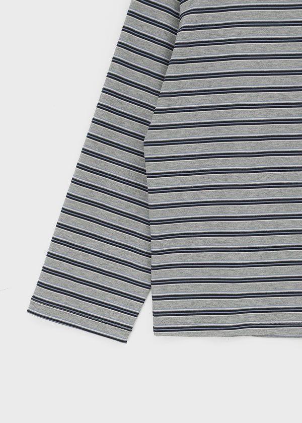 [MADE] Koyu Stripe Boat Neck Long Sleeve T-Shirt