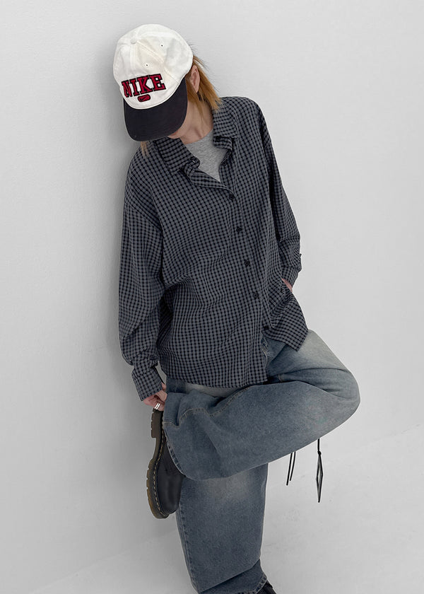 [MADE] Verute Loose-Fit Check Shirt