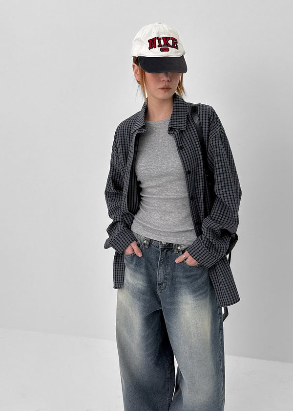 [MADE] Verute Loose-Fit Check Shirt