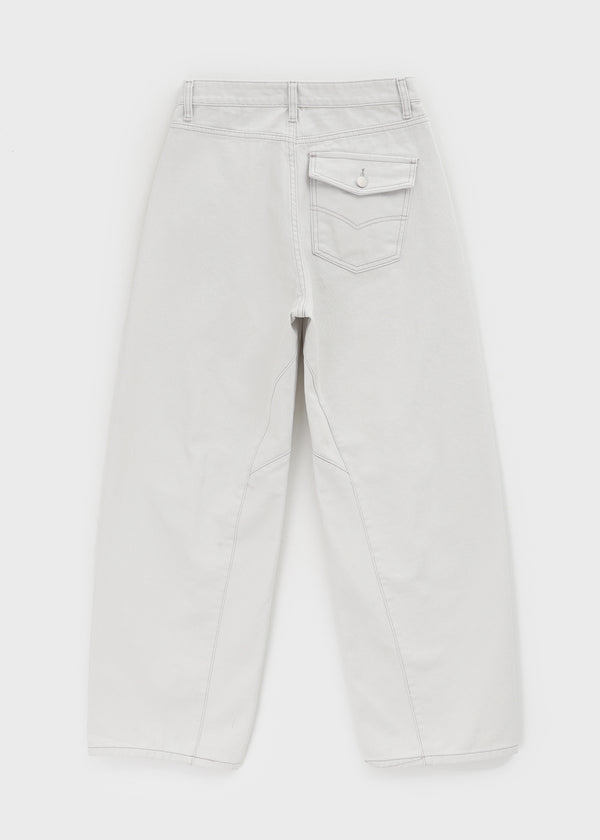 Light Back Pocket Cut Wide Pants