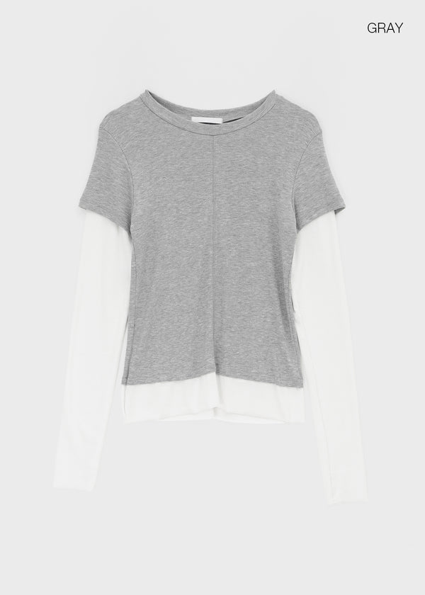 Teti Short-sleeved Layered Long-sleeved T-shirt