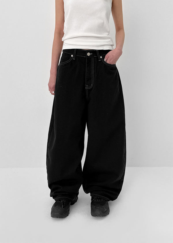 Louise Bijou Balloon Wide Cotton Pants