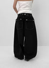 Louise Bijou Balloon Wide Cotton Pants