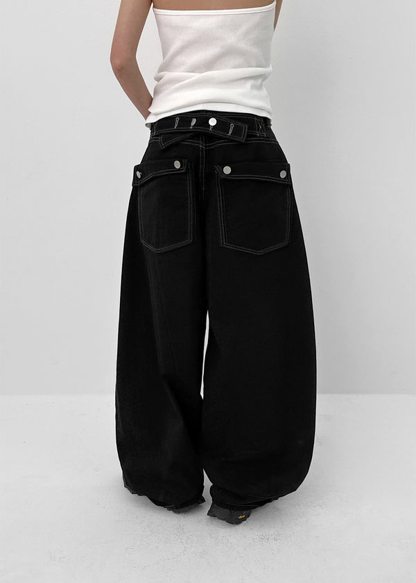 Louise Bijou Balloon Wide Cotton Pants