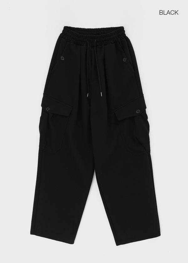 (UNISEX) Rotun Cargo Wide Banding Pants